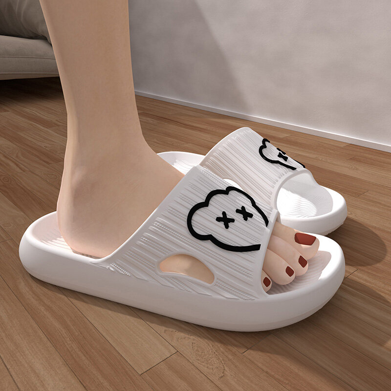 Women's Bathroom Slippers Fashion Household Flat Non-slip Slides cute 2024 New Summer EVA Beach Shoes Outdoor