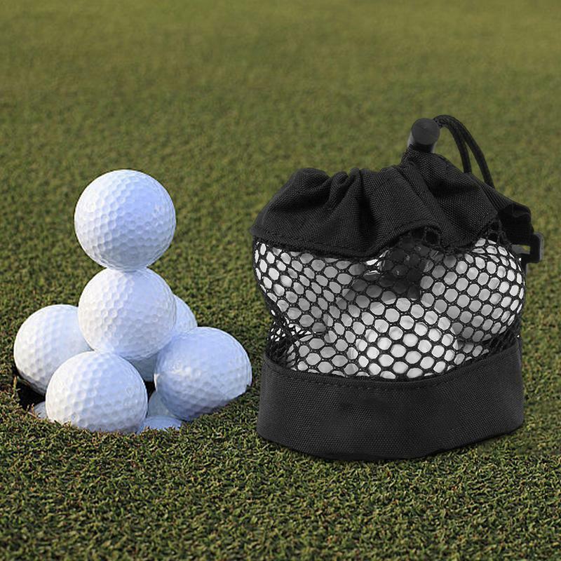 Bolsa de almacenamiento portátil con cordón y Clip para Golf, bolsa organizadora de nailon con soporte para pelota de Golf