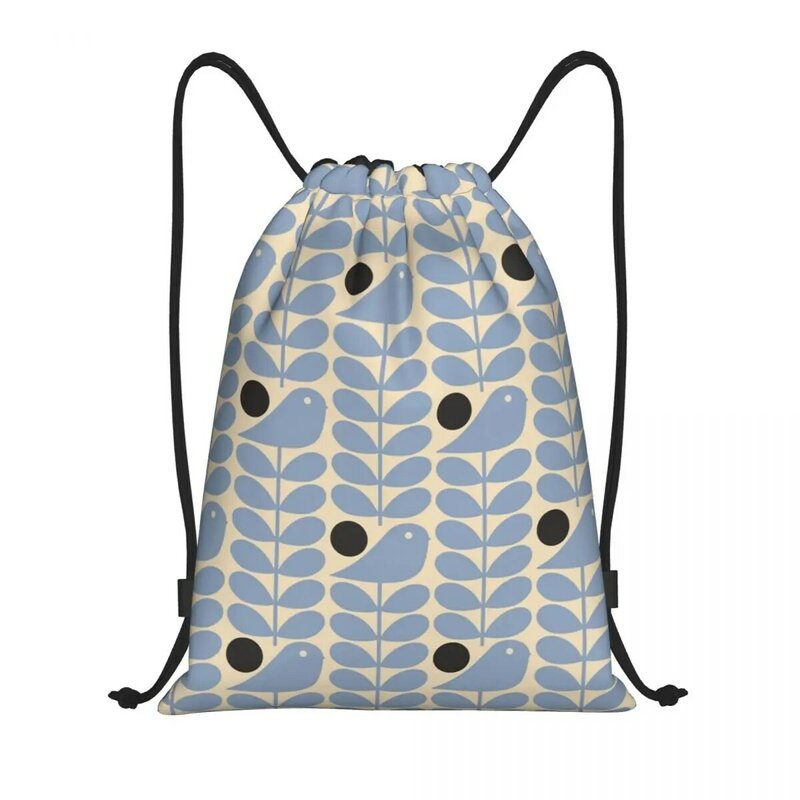 Orla Kiely Early Bird Drawstring Bags Men Women Portable Gym Sports Sackpack Scandinavian Floral Shopping Storage Backpacks
