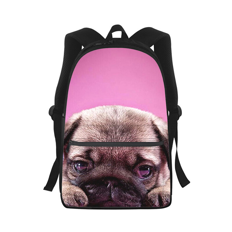 Mochila con estampado 3D de perro para hombre y mujer, bolso escolar para estudiantes, mochila para ordenador portátil, bolso de hombro de viaje para niños