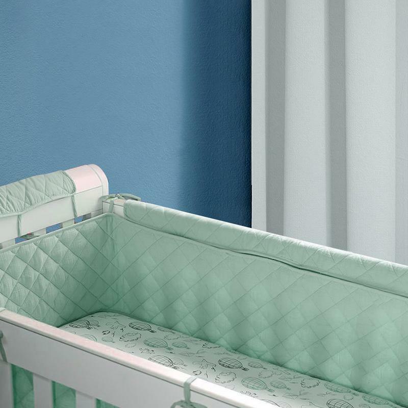 Breathable Crib Bumper for Cribs, Skin-friendly Shield, Anti-queda Head Protection, Safe for Children