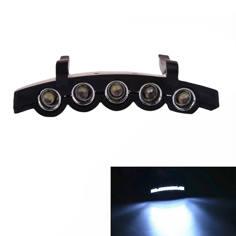 슈퍼 밝은 야간 낚시 LED 캡 라이트 헤드 라이트, 헤드 램프 헤드 손전등 헤드 모자 클립 라이트 낚시 헤드 램프