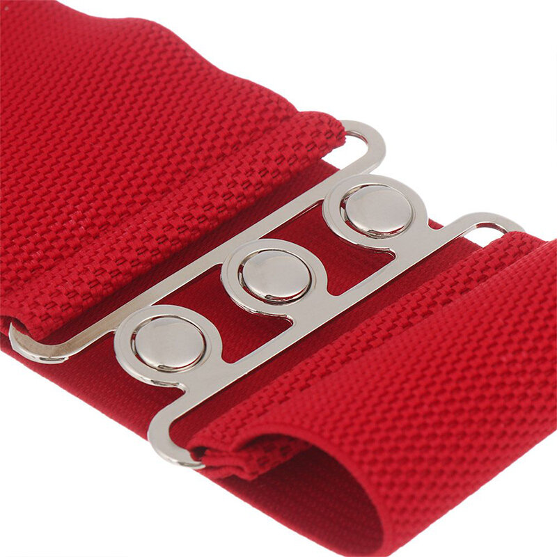 Cinturón elástico con gancho de Metal para mujer, accesorio de moda coreana