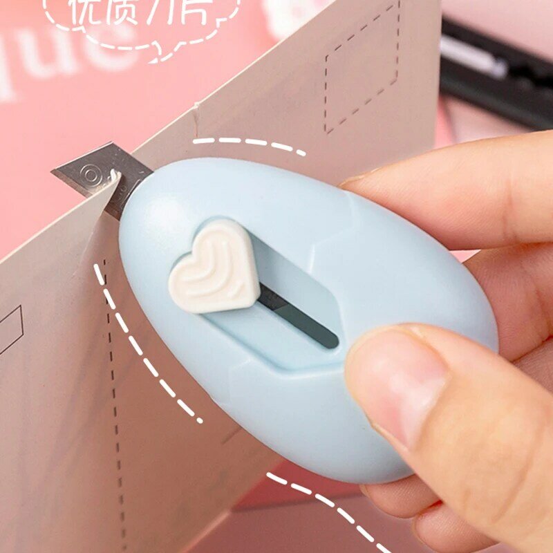Kawaii มีดยูทิลิตี้ Mini การ์ตูนน่ารักกระดาษมีดที่เปิดกล่องเครื่องตัดนักเรียนแบบพกพา Handmade Craft มีดเครื่องเขียน