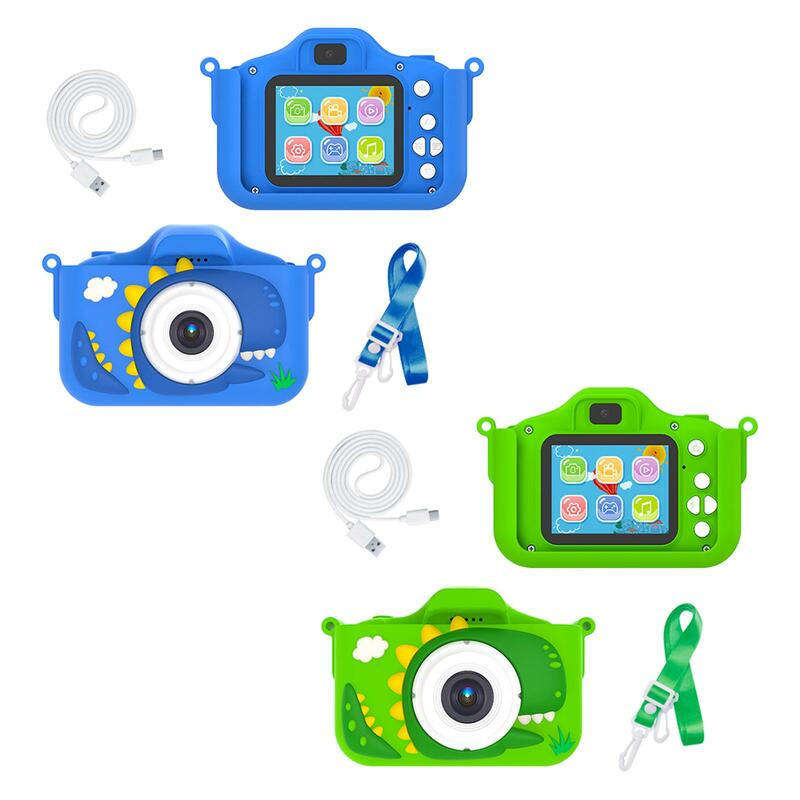 Câmera multifuncional de silicone macio para crianças, câmera de foto e vídeo para crianças, meninos de 3 a 8 anos