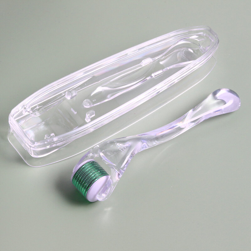 1 Stück transparente Derma Roller Edelstahl schwarz Mikron adel Roller Gesichts pflege Hautpflege Heimgebrauch für Gesichts schönheit Massage-Tools