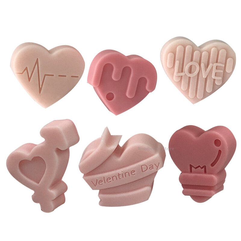 Multicavity Love Heart Chocolate Silicone Mold Candy Biscuit Mould Love Ice Tray Baking Tool Gift Love Fondant Cake Candle Mold