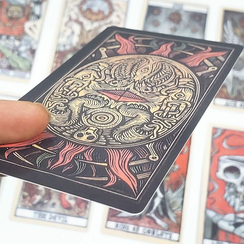 Baraja de Tarot Del Toro de 12x7cm, guía inspirada en el mundo de William Del Toro, 78 tarjetas de piezas con guía