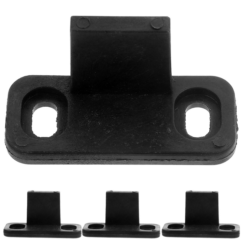 Porta deslizante Swing Stopper, Faixa do armário, Guia de piso, Guias de celeiro para fundo, Localizador preto, 4 pcs