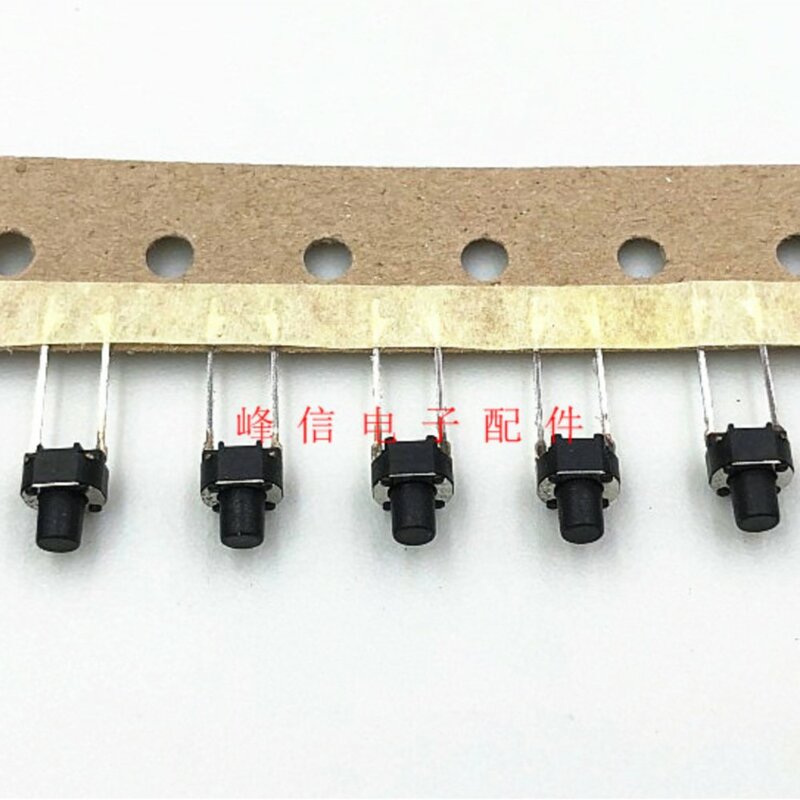 Micro-bouton de réinitialisation, 20 pièces, petit bouton de réinitialisation japonais, droit, enfichable, rond de 2 pieds, 6x6x7, interrupteur tactile