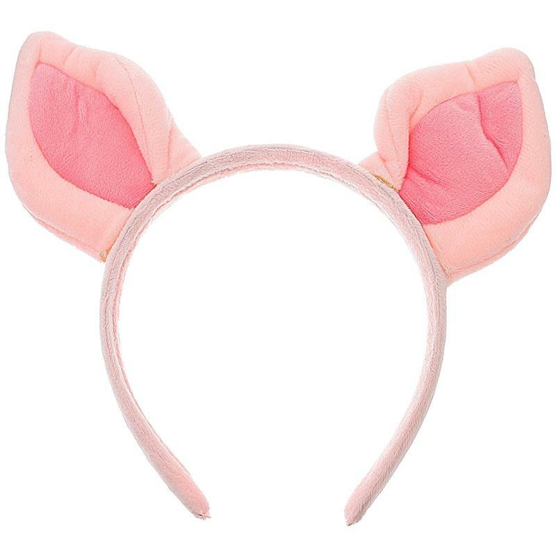 Diadema con orejas de Super cerdo para Halloween, diadema con orejas de cachorro rosa, accesorio de actuación para escenario de pelo, Rosa