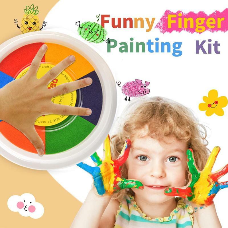 متعدد الألوان قابل للغسل لوحة الطلاء للأطفال ، مضحك الاصبع اللوحة الفن ، DIY بها بنفسك لوحة الحبر