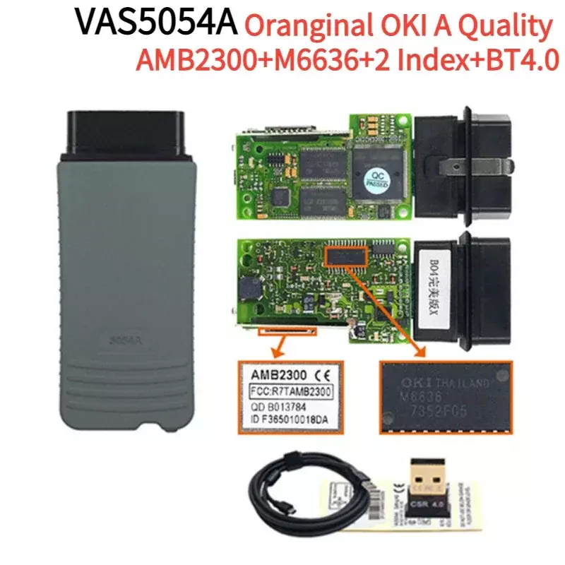 OKI-herramienta de diagnóstico para coche, dispositivo con Bluetooth, AMB2300, 5054, Chip completo, compatible con UDS, WIFI, VAS6154A/B y VNCI6154A, 7.2.1 Keygen, última novedad