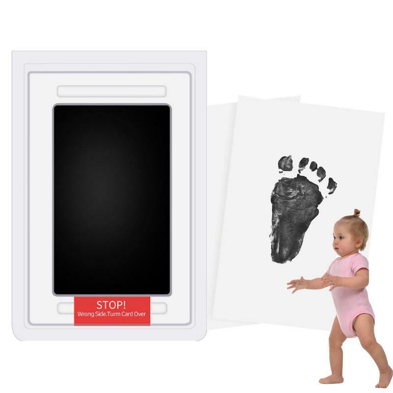 Kit de almohadillas de tinta para bebé, Kit de huella de mano sin tinta, seguro y resistente, para mascotas