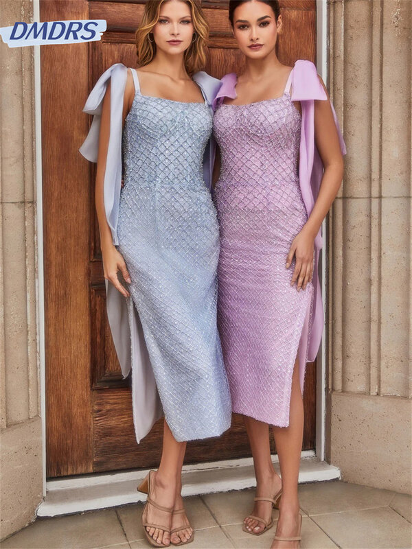 Romantic Spaghetti Strap Gowns 2024 Classic Sleeveless Satin Evening Dress Fashionable Ankle A-Line Gown Vestidos De Novia