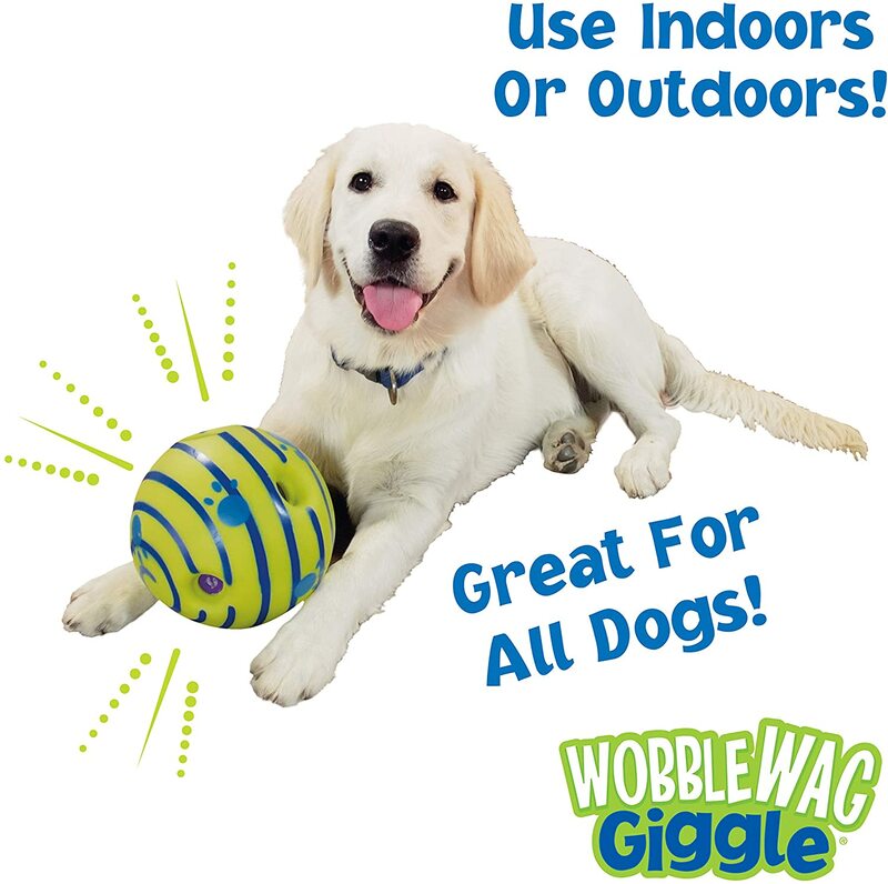 Wobble Wag-pelota que brilla para perros, juguete interactivo para perros, sonidos divertidos, cuando se enrolla o se agita, para mascotas, lo mejor que se ve en la TV
