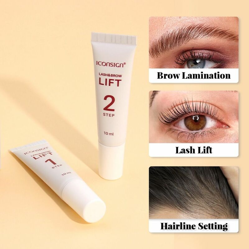 Conjunto Perming duradouro para maquiagem dos olhos, Brow Lifter, Natural Lash, Step 1 e 2 Fix, 8-12Minutes, 10ml