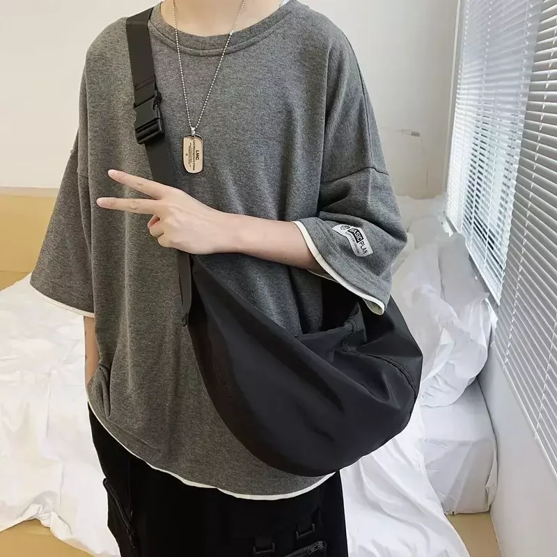 日本のユニセックススタイルのトラベルバッグ,大容量,無地,ユニセックス,ジッパー付き