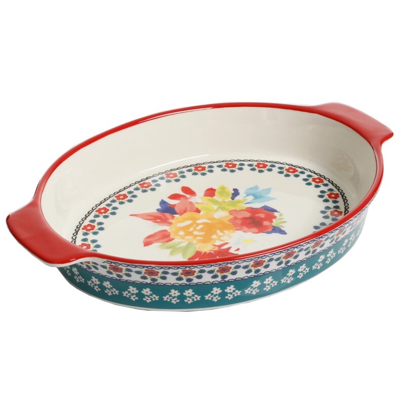 Fiona Floral 2-Piece Ceramic Oval Bakeing Dish