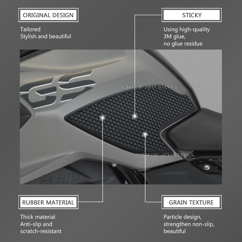 Para BMW G310 GS G 310GS Motocicleta Tankpad Anti-Slip Tanque Pad Proteção Adesivos Side Tank Pads Traction Pad