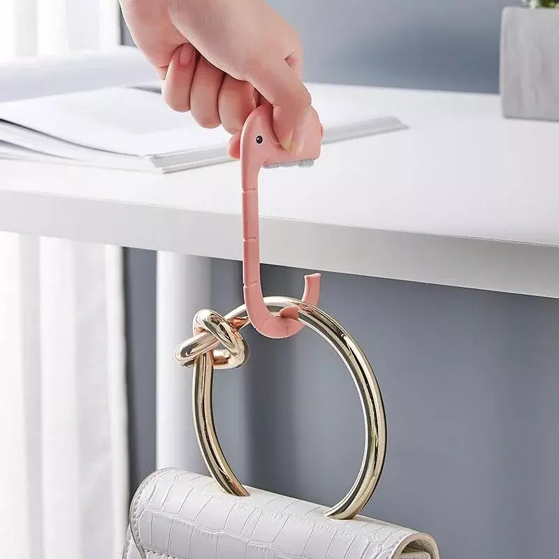 Sacchetto di plastica portatile da viaggio gancio di elefante carino per appendere gancio decorativo per borsa da tavolo ganci appendiabiti da parete gancio per borsetta