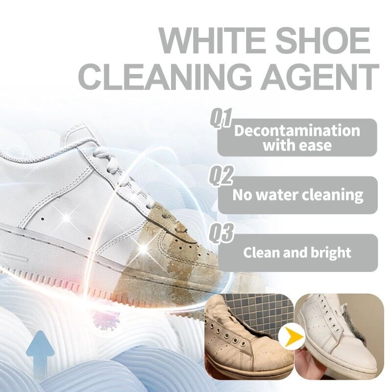 Пенное средство для чистки обуви D0AD сохранит чистоту кроссовок. Простое управление. Удаление различных пятен.