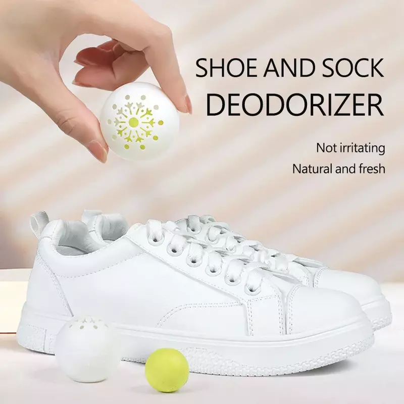 Bolas ambientadoras desodorizadoras para zapatos, 6 piezas, multifunción, aroma de jazmín, calzado, armario, inodoro, desodorización
