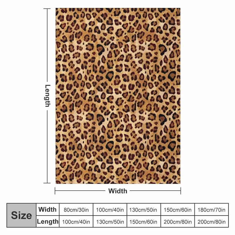 Textura Rústica Leopard Print Throw Blanket, Cobertores Decorativos, Extra Grande, Sofá Macio