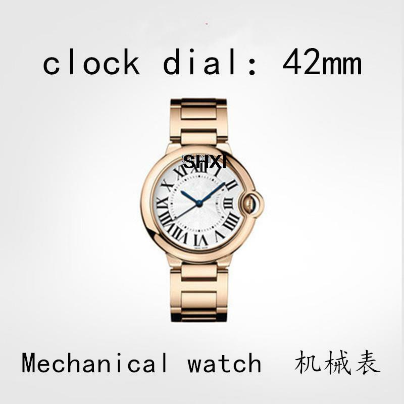 Relógio mecânico automático masculino e feminino, Luxo, Tendência, Novo, Ouro rosa, Preto, Azul, Couro, 2022
