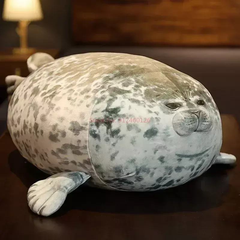 Lifelike Seal Plush Toy Filling Novelty Soft Animal Filling Toy Children's Sleep Throwing Sofa Pillow Children's Girl Gift Seal