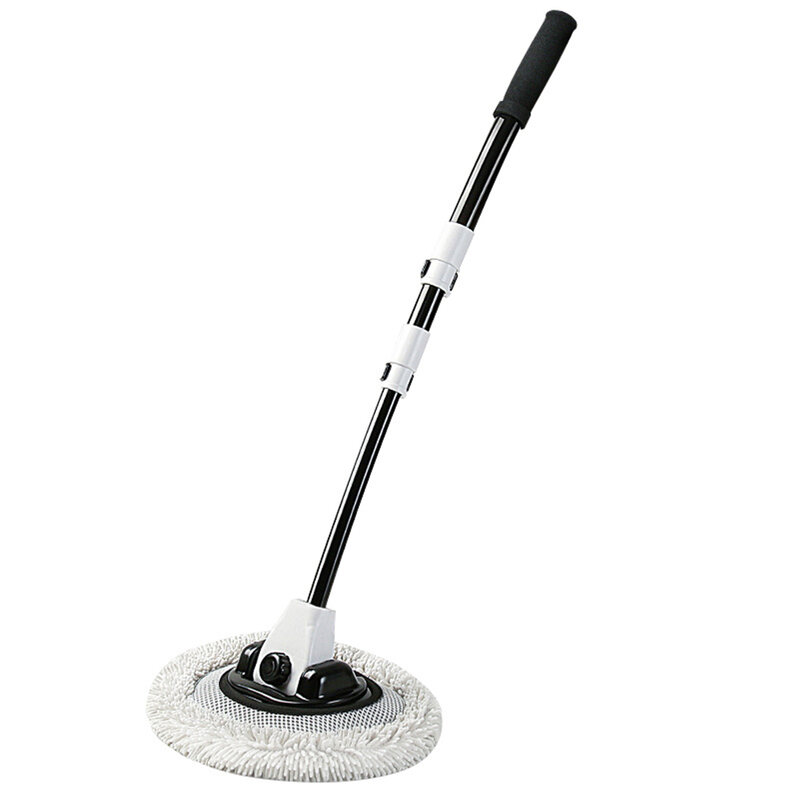 Nova atualização Car Wash Brush 15 ° Curved Rod ajustável Telescoping Long Handle Cleaning Mop Chenille Broom Acessórios Peças