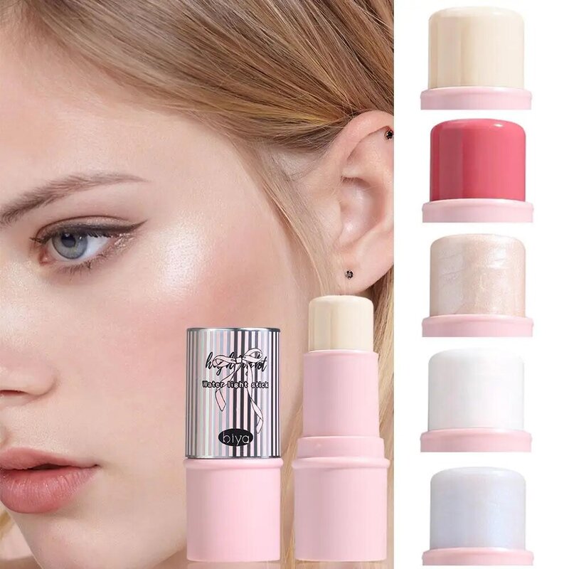 Water Light Shimmer Highlighter Blush Stick illuminatore impermeabile Lasting Face Cosmetics Contour Brighten Rouge Contouring H5N3