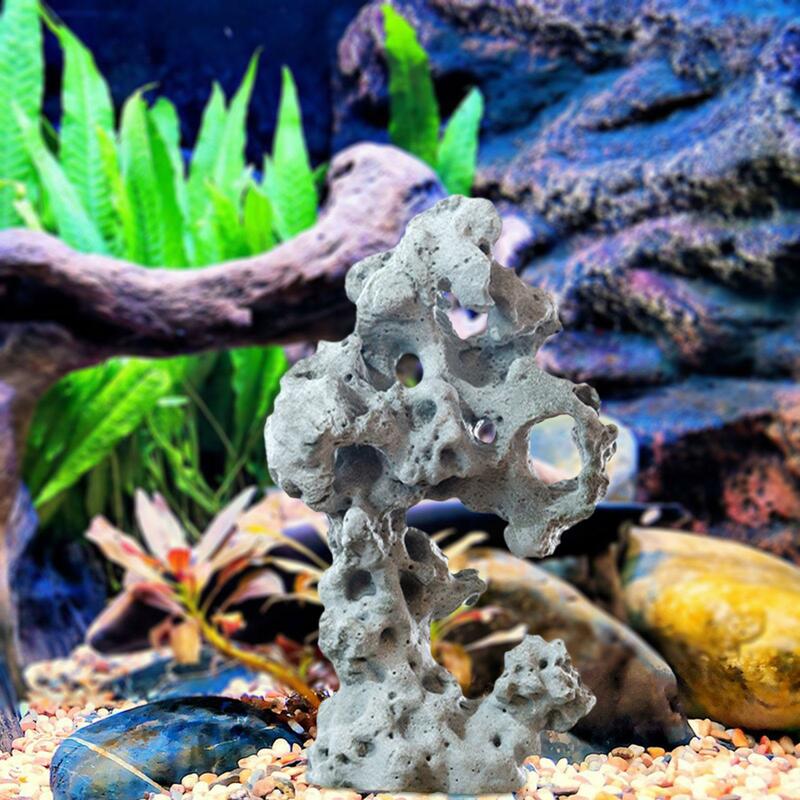 Fish Tank Rocks Fish Hiding Cave Office Aquarium Rockery decorazioni di simulazione ornamento Cave Aquarium Landscape Fish Tank Decor