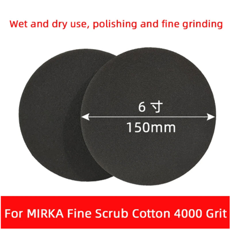 Esponja de arena para Mirka Abralon, disco de espuma de lijado, papel de lija de gancho y bucle, plano de pulido flexible de 500mm, 6 pulgadas, 4000-150
