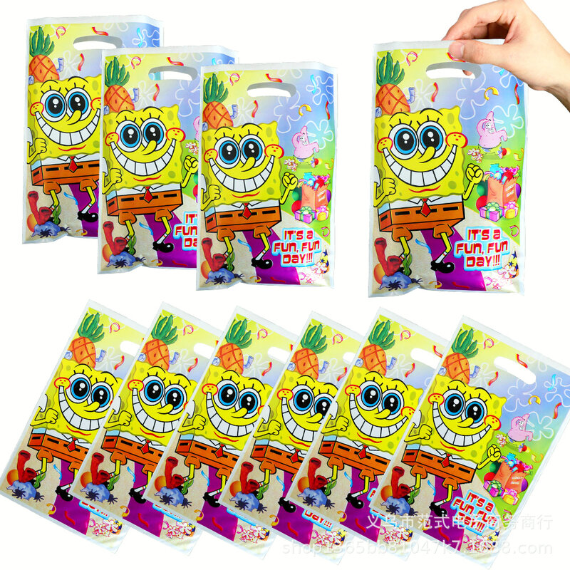Sponge-bob Gifts Bags Cartoon Party Decoration for Children Candy Gifts Baby Shower Supplies Kawaii Anime Patrick Star Bag
