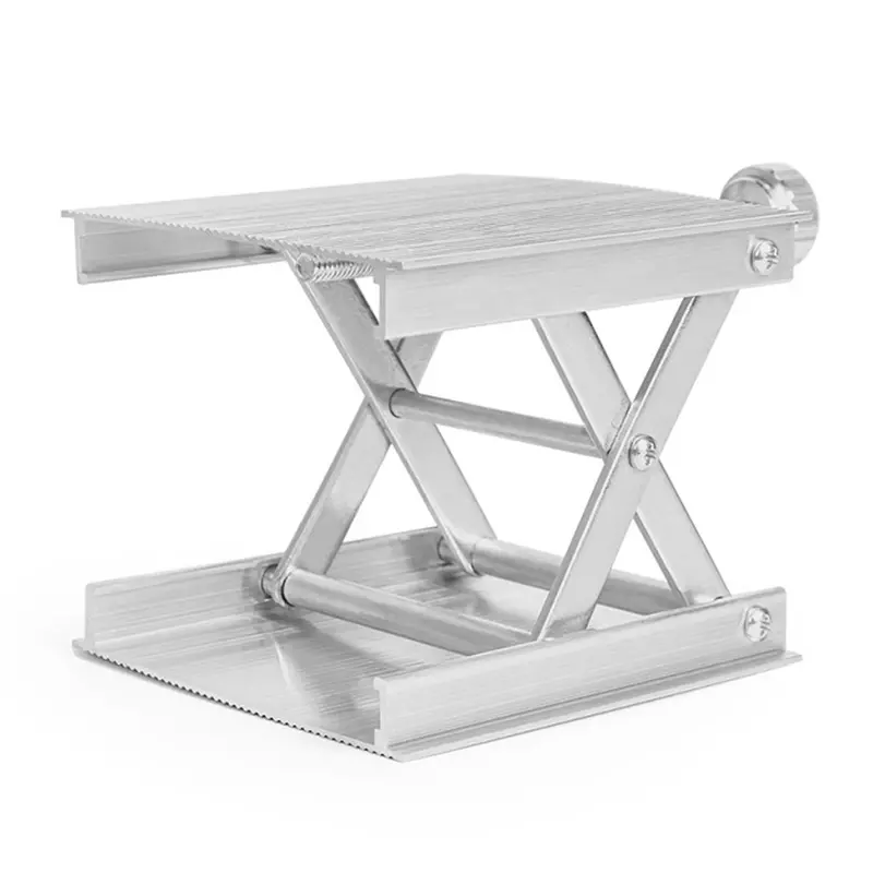Router pengangkat aluminium meja mesin kayu, alat pertukangan Platform angkat Manual berdiri laboratorium ukiran