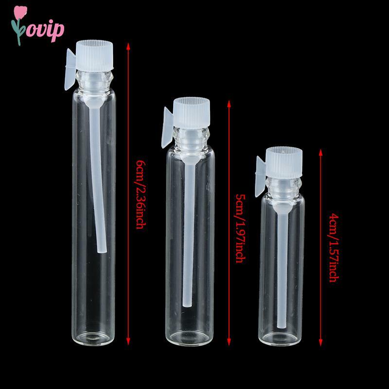 1/2/3 ml Mini Glass Perfume Small Sample Vials Perfume Bottle Fragrance Bottle Laboratory Liquid Test Tube Trial Bottle