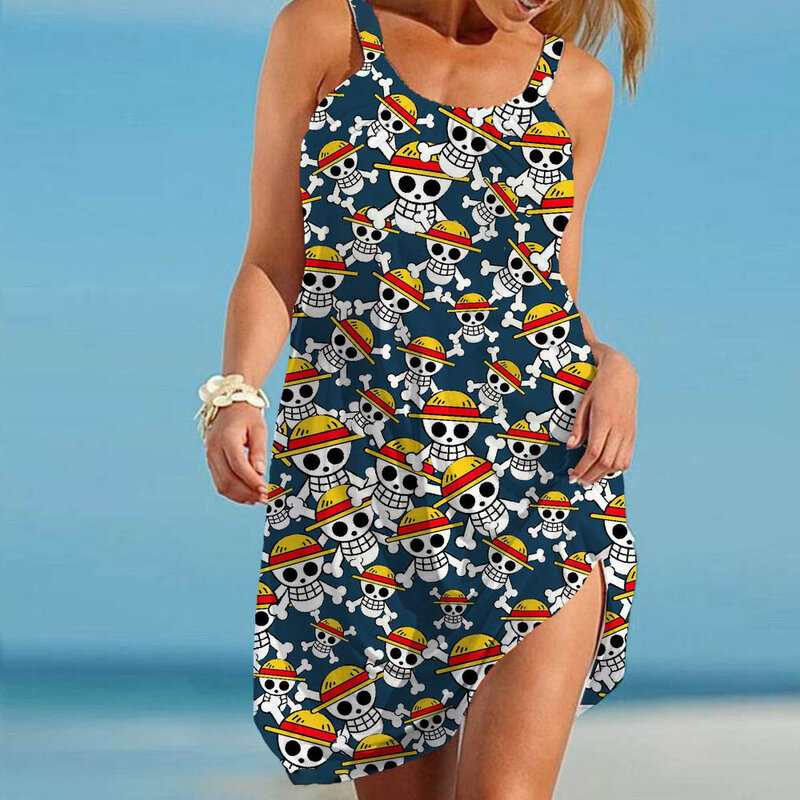 Женские летние солнцезащитные Платья для женщин, цельный пикантный Модный богемный свободный сарафан на бретельках Y2k, уличная одежда, элегантная женская одежда