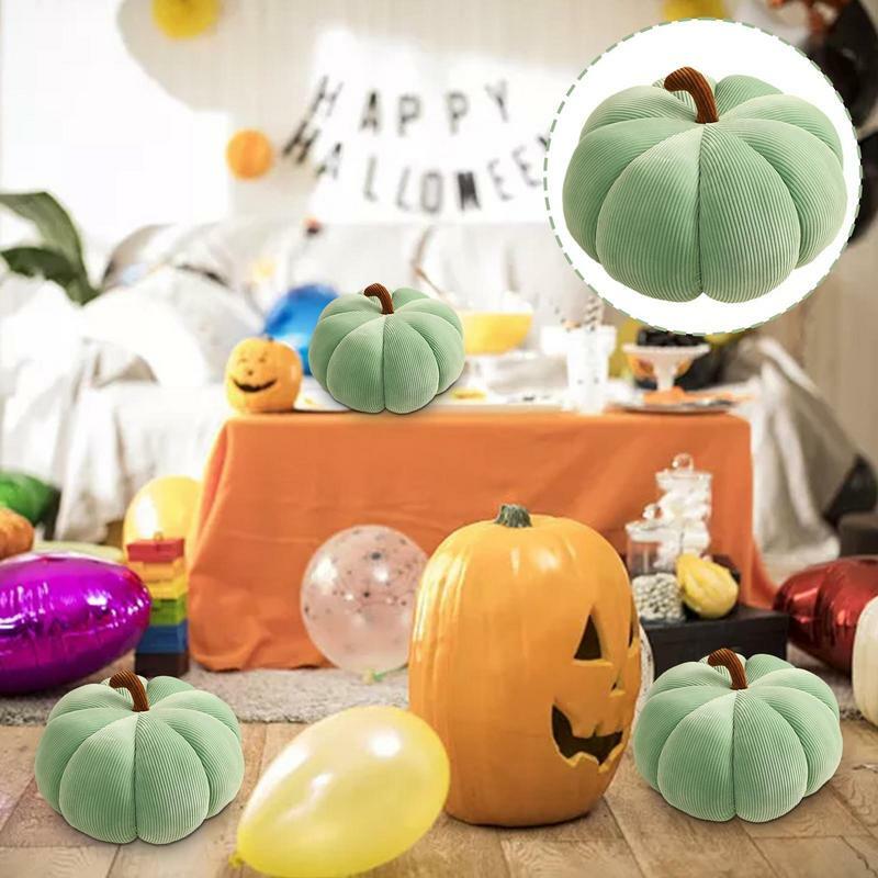 Bantal mainan labu lembut, bantal berbentuk labu lembut, bantal labu mewah 3D lucu untuk bayi anak-anak, balita, Thanksgiving Halloween