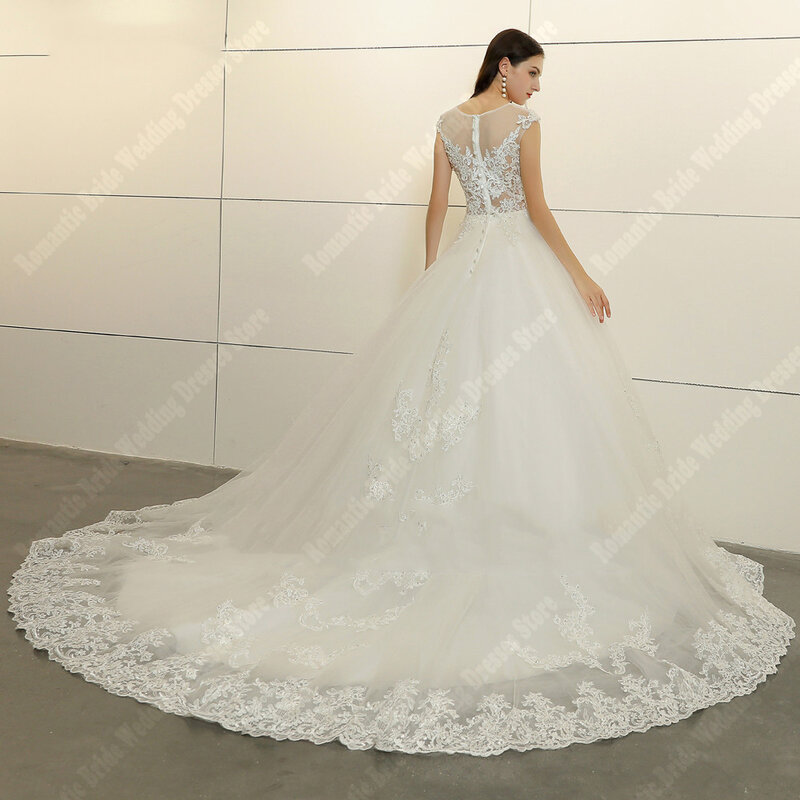 Gaun pernikahan elegan Boho untuk wanita gaun pengantin permukaan Tulle Glitter seksi panjang pel gaun pengantin putri 2024