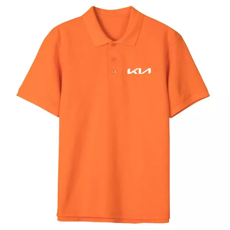 Рубашка-поло Мужская/Женская хлопковая в стиле Харадзюку, повседневная, лето 2024