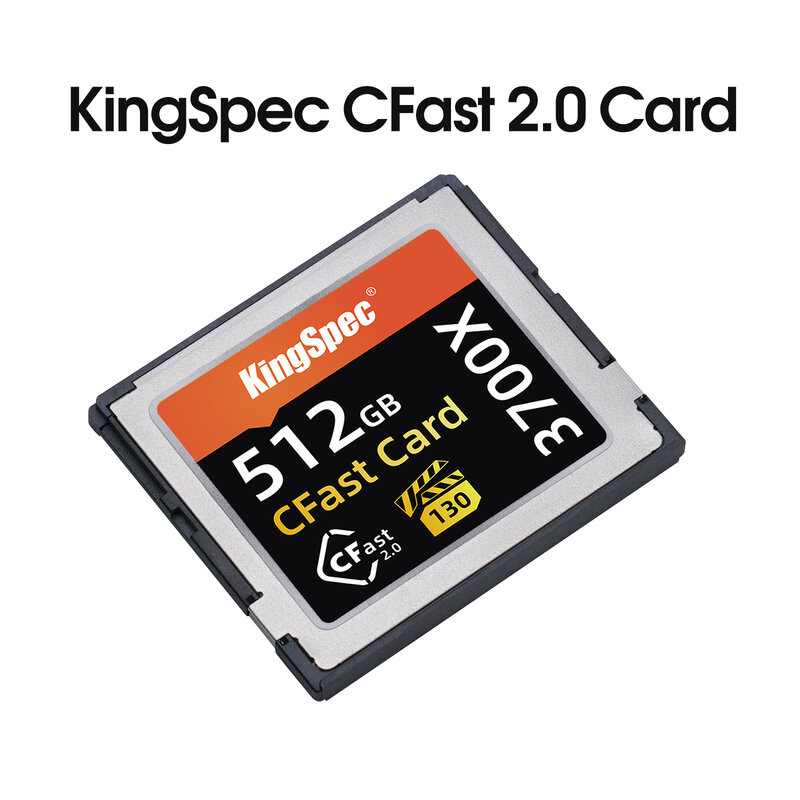 KingSpec-Cfast2.0 Cartão de memória, 256GB, 512GB, 1TB, CFast SSD, SATA II, 6 Gb/s para vídeo Full HD 4K, IPC industrial
