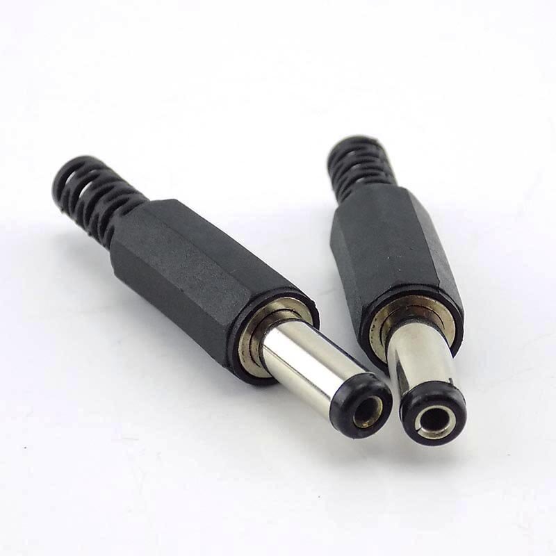 100Pcs 5.5x2.1mm DC male Jack Extension cable cord adaptor connector For Cctv Camera Jack Plug Adapter L19