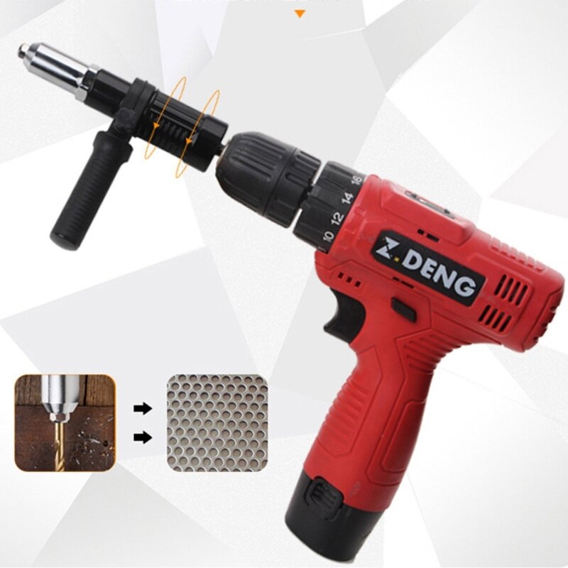 Electric Rivet Guns Adapter 2.4-4.8mm Different Guide Nozzle Models Quickly Pull Dropship