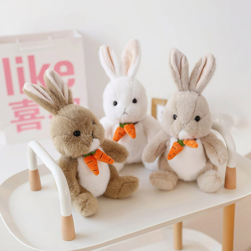 Brinquedos de pelúcia do coelho dos desenhos animados kawaii para crianças, cenoura macia brinquedos recheados, presente de aniversário criativo, bonito Ins, novo