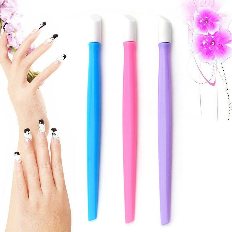 Nail Cuticle Pusher Trimmer Dead Skin Remover Plastic Rubber Professional Nail Art Care Tool Set Manicure Accessories