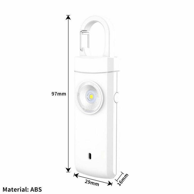 ABS Personal Alarm Safety Keychain Panic Security 130dB Emergency LED Torch Keyring Portable Keychain Alarm Safety Alarm Siren