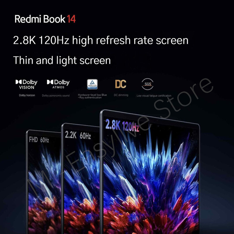 2023 شاومي Redmi كتاب 14 كمبيوتر محمول 2.8K 120Hz إنتل كور i7-12700H/i5-12500H 16G DDR5 + 512G SSD القزحية Xe الرسومات المعدنية الكمبيوتر المحمول