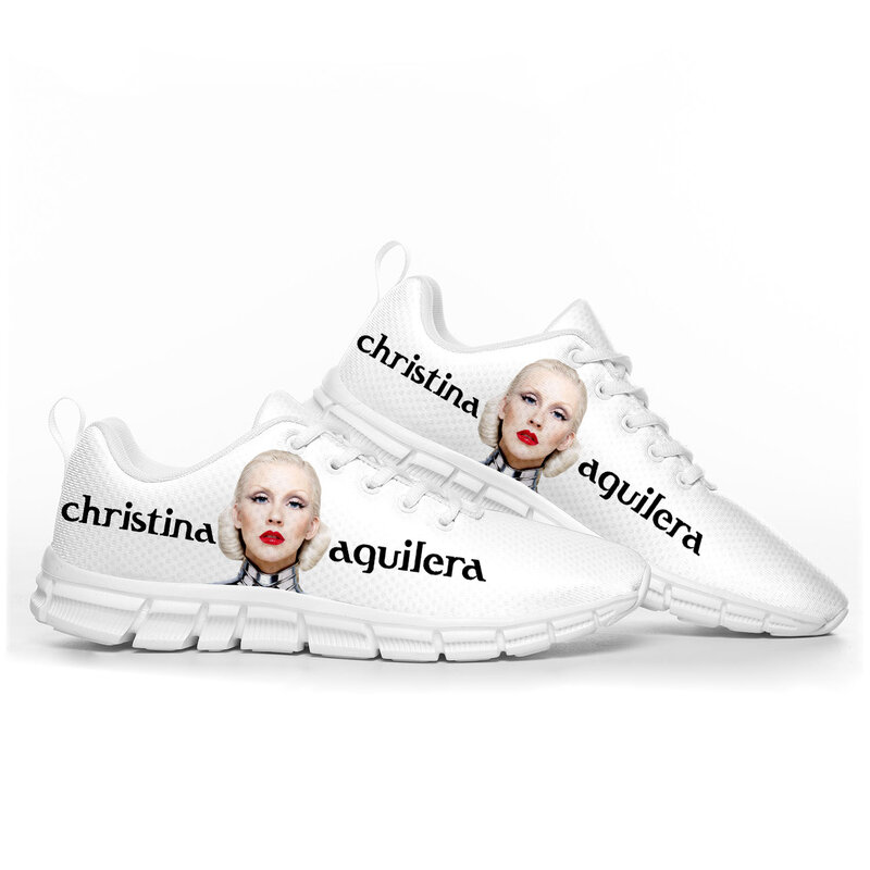 Christina aguilera-カスタマイズされたスニーカー,カジュアルな手作りの靴,カップル,男性,女性,10代,子供向け,高品質