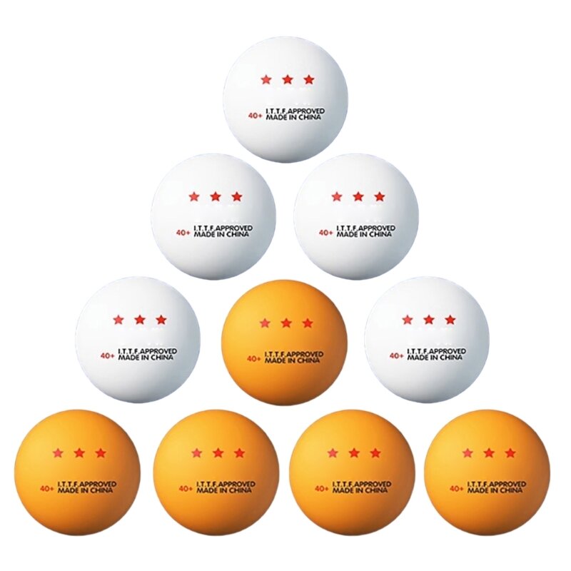 10 stuks 3-sterren tafeltennisbal pingpongbal voor binnen-buitenwedstrijden